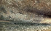 John Constable Stormy Sea,Brighton 20 july 1828 painting